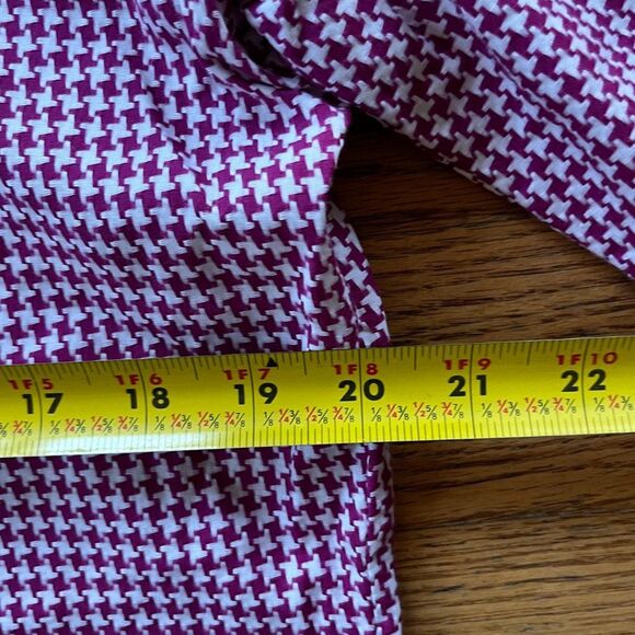 MR TURK Purple Houndstooth Long Sleeve Button Up Shirt   Men’s Size Medium - Picture 9 of 10